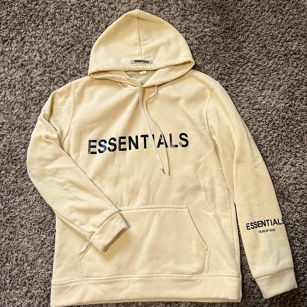 Beige Amazon Essentials Hoodie- Great Quality at a Cheaper Price!